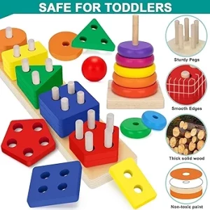 Teddy Rings for Kids with Play Set Toy