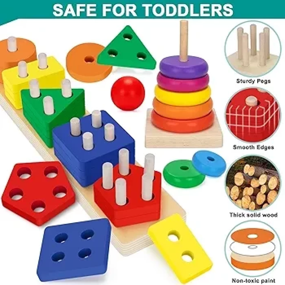 Teddy Rings for Kids with Play Set Toy