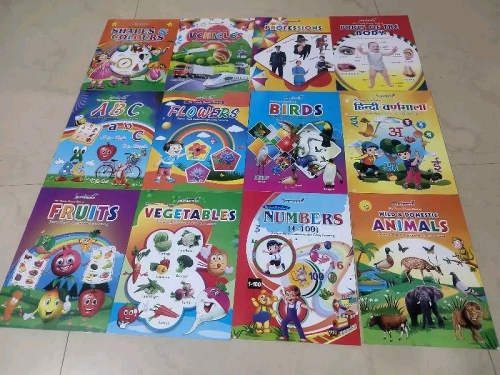 Kid's 12 Waterproof Picture Books Set