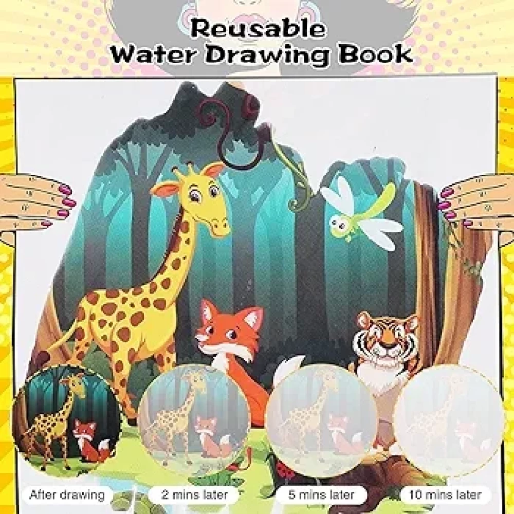 Magic Water Coloring Book Set of 4 Book + 4 Pen