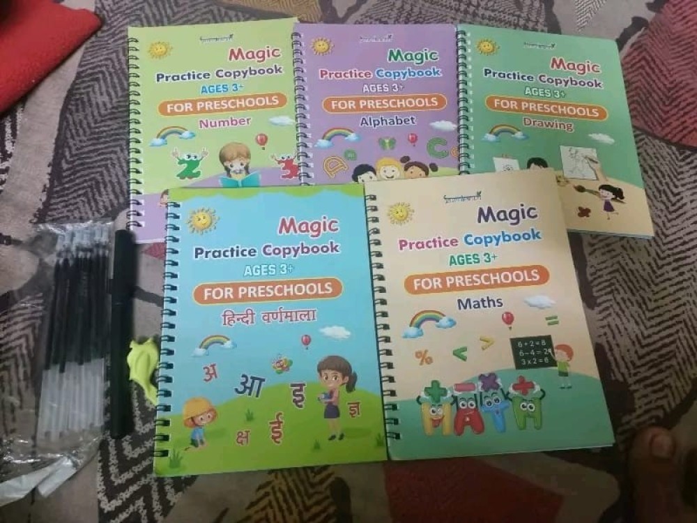 Kids English & Hindi (5 Book + 1 Pen + 10 Refill)