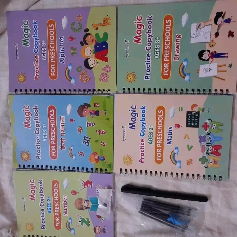 Kids English & Hindi (5 Book + 1 Pen + 10 Refill)