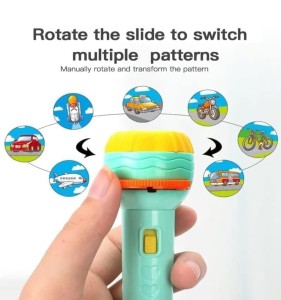 3 Slides 24 Patterns Mini Projector Torch Toy Slide Flashlight Projector Torch